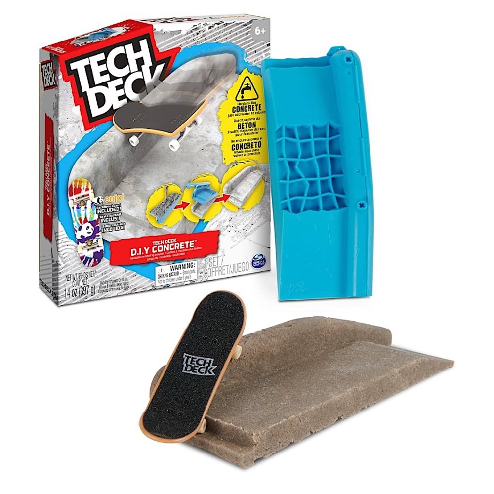 NWT Tech Deck DIY Concrete Reusable Modeling Playset with Exclusive Fingerboard